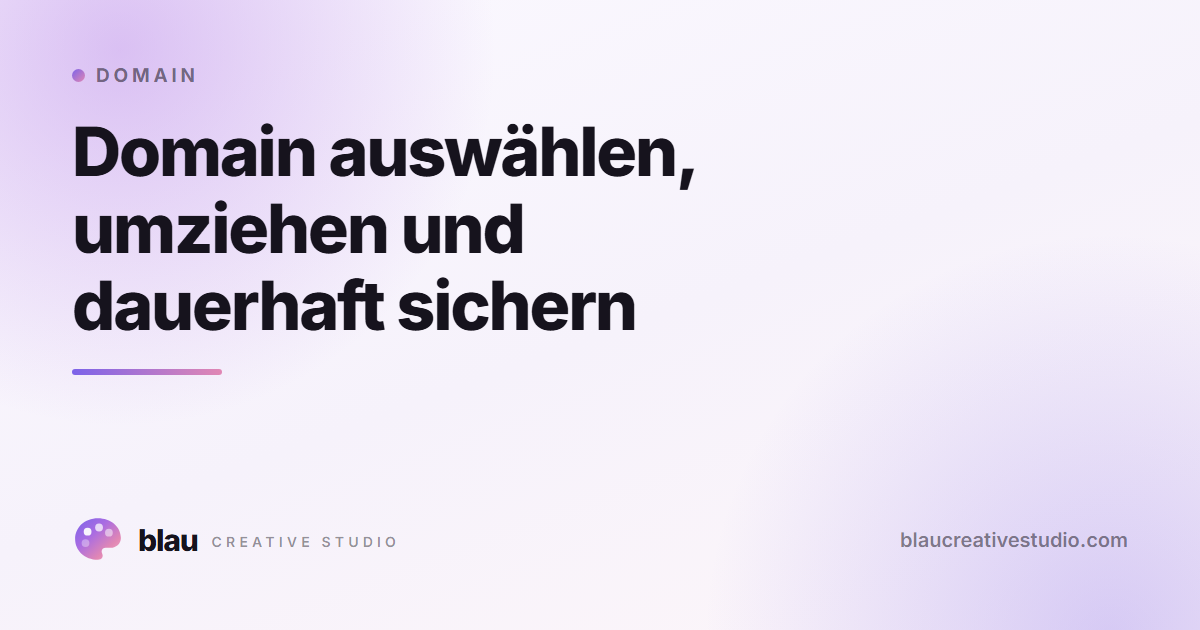 Domain auswählen, umziehen und dauerhaft sichern