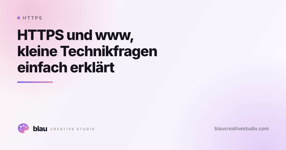 HTTPS und www, kleine Technikfragen einfach erklärt