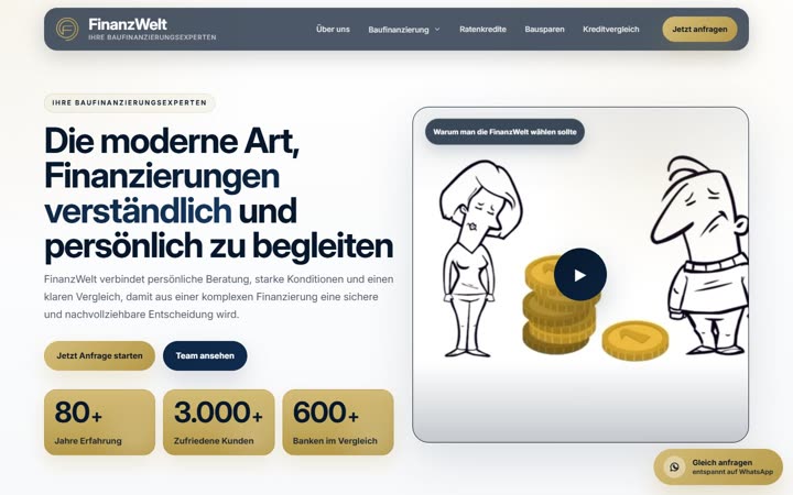 FinanzWelt, Website von Blau Creative Studio