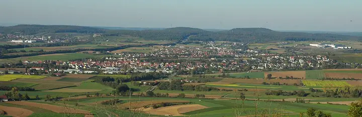 Blick auf Ilsfeld-Auenstein vom Wunnenstein.