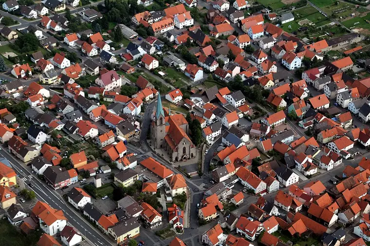 Höpfingen, Baden-Württemberg, Germany, aerial photograph