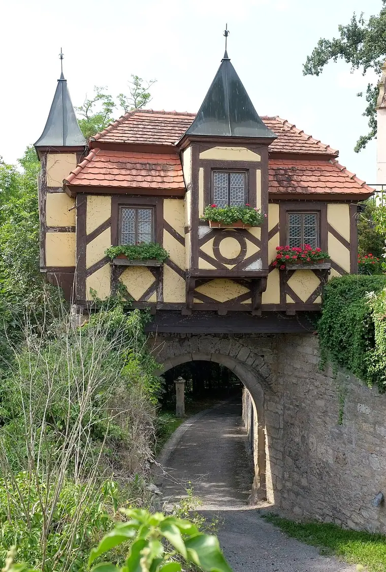 Burg in Krautheim im Hohenlohekreis (Baden-Württemberg, Deutschland)
