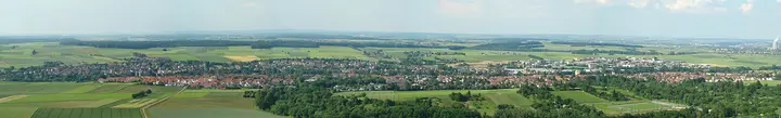 Panorama-Ansicht von Leingarten, Standpunkt: Heuchelberger Warte