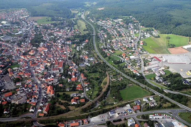 Walldürn, Baden-Württemberg, Germany, aerial photograph, 2008